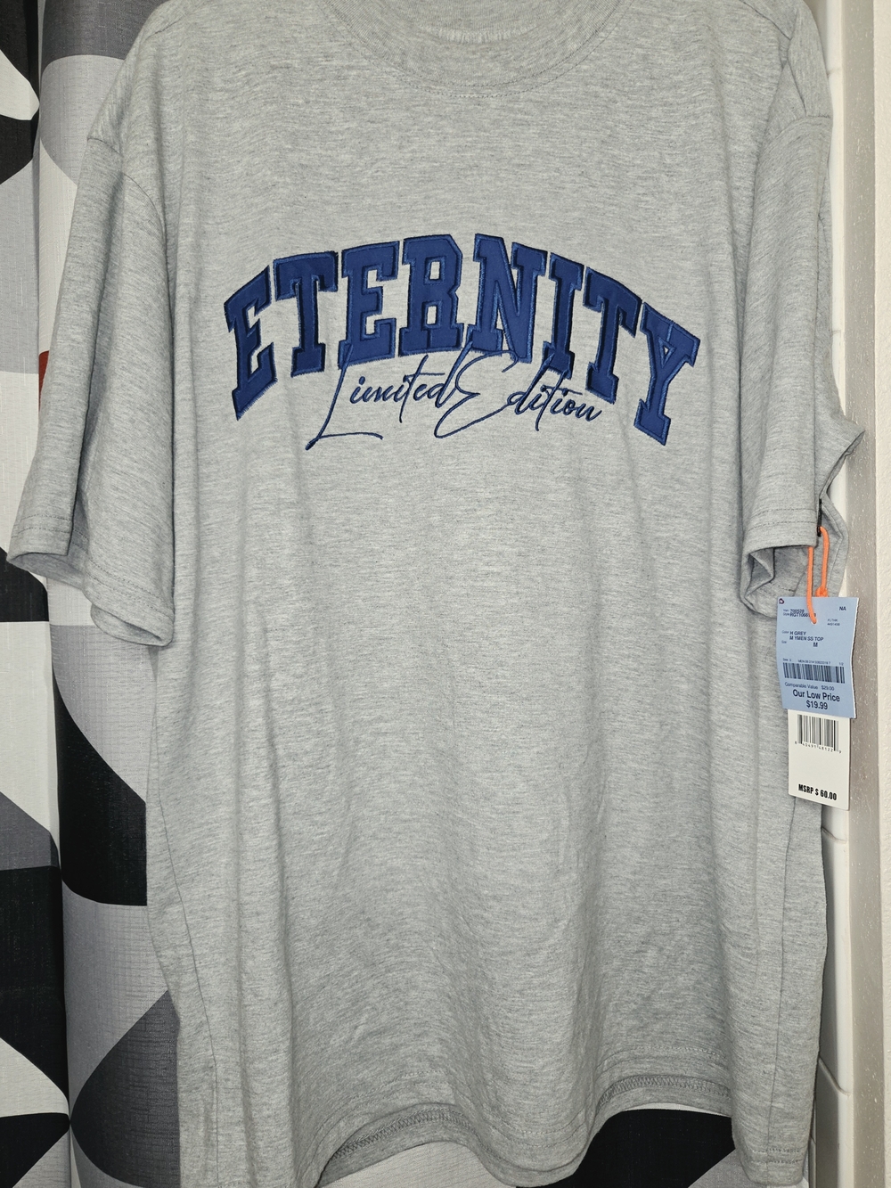 Eternity Limited Edition Gray Short-Sleeve Tee with Blue Logo